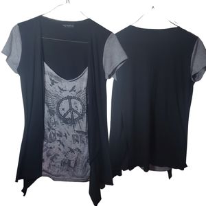 SAY ANYTHING PEACE TSHIRT WITH LAYERS